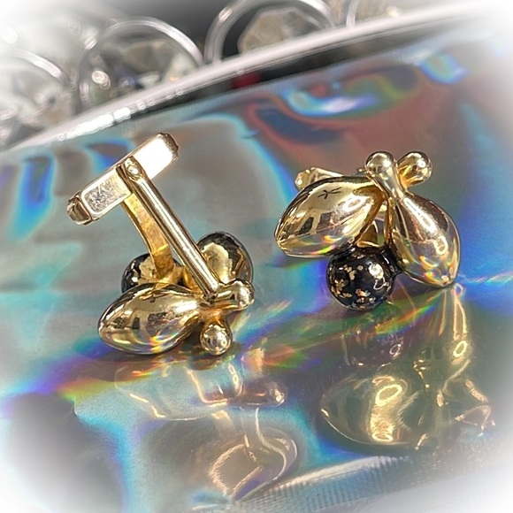 💕Beautiful Vintage Gold Bowling Pins & Ball Cufflinks💕 - Picture 2 of 7
